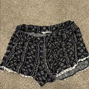 Black and white shorts
